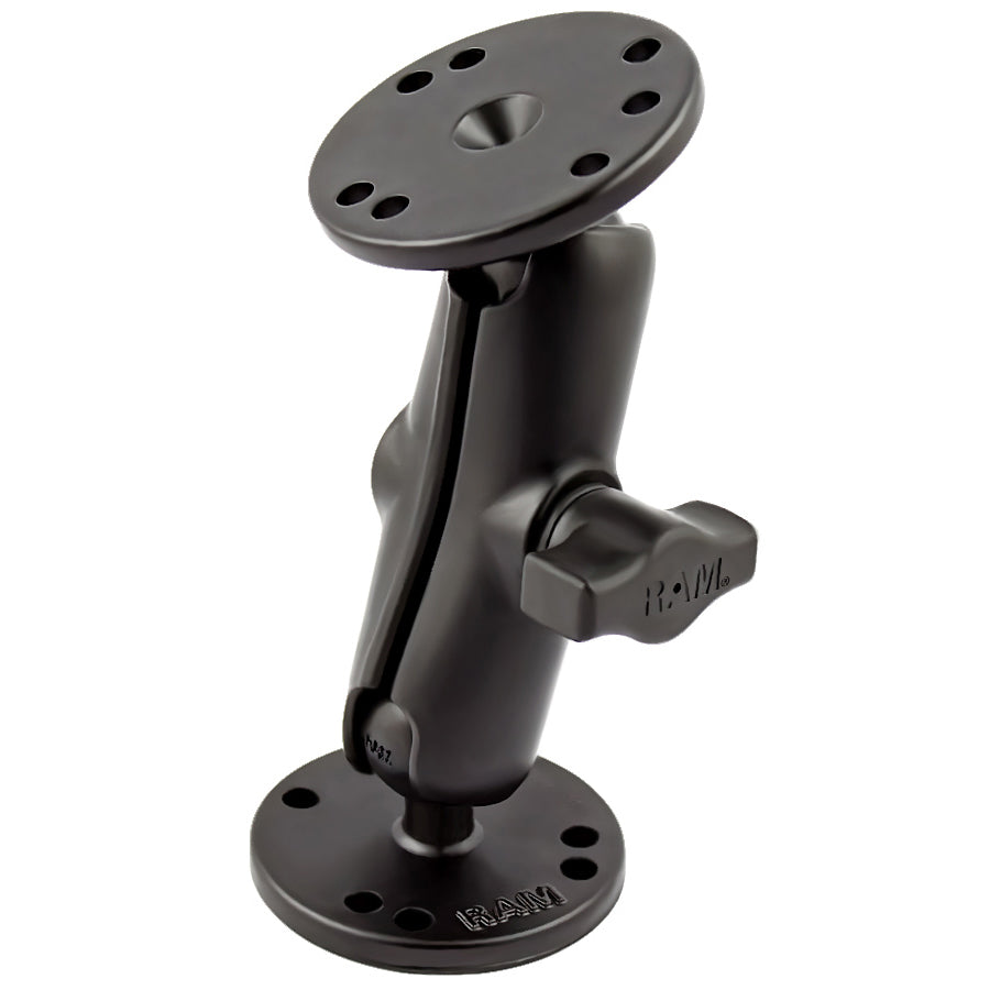 FPN 1" Ball Double Socket Arm With AMPS Base - Aluminum Alloy, Compatible With RAM Mounts, For Phone/GPS/Camera In Car Bike Motorcycle