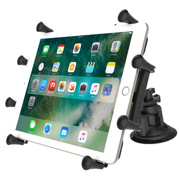 RAM® X-Grip® with Twist-Lock™ Pivot Suction for 9"-10" Tablets - Short