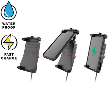 RAM-HOL-UN14WB-V7M-1:RAM-HOL-UN14WB-V7M-1_2:RAM Quick-Grip™ 15W Waterproof Wireless Charging Holder with Charger