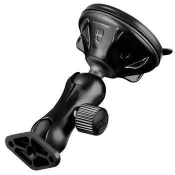 RAM® Twist-Lock™ Low Profile Suction Cup Double Ball Mount