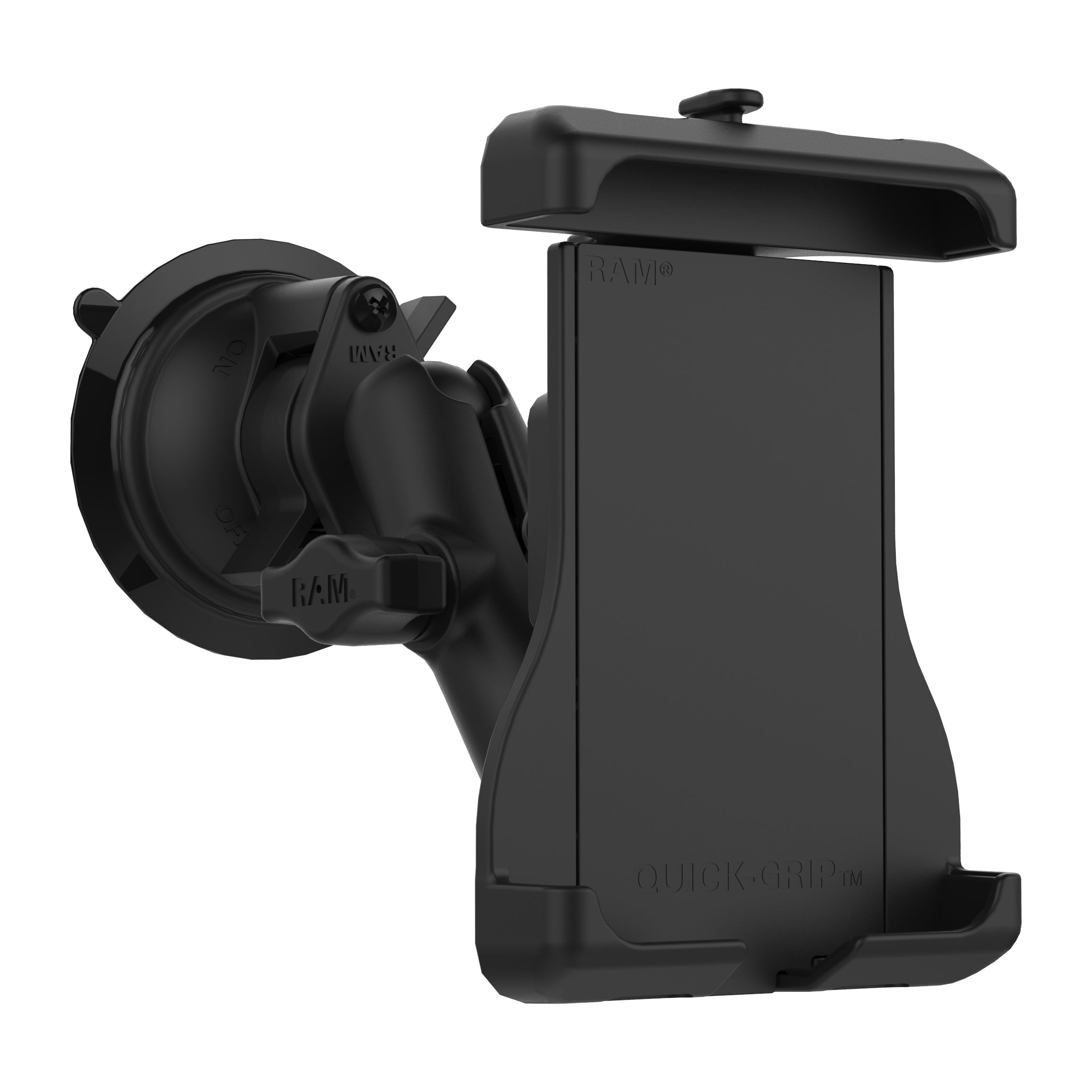 Yoke 50 Nut Cap Mount & Quick Grip Holder for iPhone 12 Pro (sku 55563)