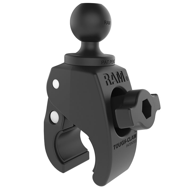 TUSITA Small Claw Clamp Base With Double Socket Arm — Mount For Rails 0.625" To 1.5" Diameter