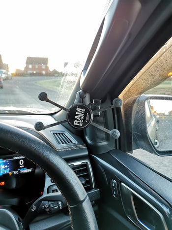 Universal large X-Grip phone holder with mounting kit for Ford Ranger