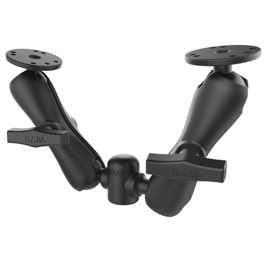 RAM® 1/2" NPT Threaded Adapter with Two C Size Double Ball Mounts