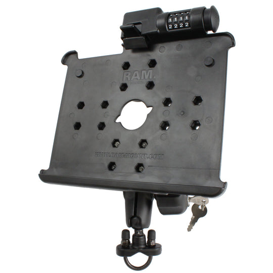 RAM® Latch-N-Lock™ for Apple iPad Gen 1-2 with Handlebar U-Bolt Base