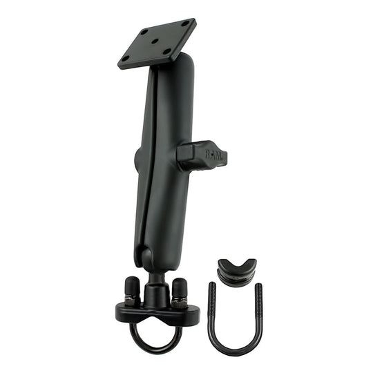 RAM® Handlebar U-Bolt Double Ball Mount with Rectangle AMPS Plate