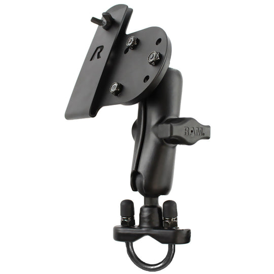 RAM® Handlebar U-Bolt Double Ball Mount with Gun Holster Clip