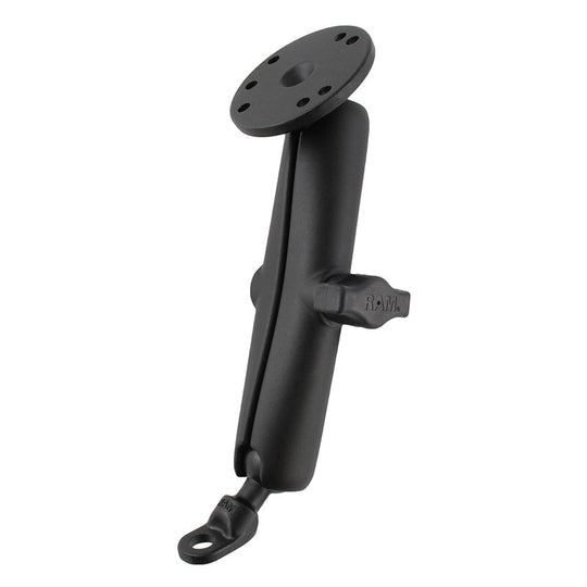 RAM® 9mm Angled Bolt Head Adapter Mount with Round Plate - Long