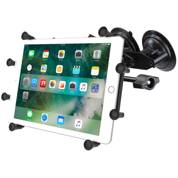 RAM® X-Grip® with Dual Suction for 9"-10" Tablets - Flat Plate