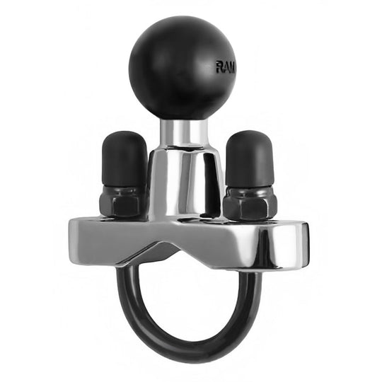 RAM® Chrome Handlebar U-Bolt Base for Rails 0.5" to 1" in Diameter