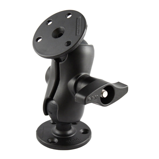 RAM® Double Ball Mount with Two Large Round Plates - D Size Short