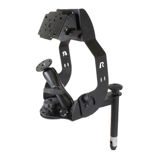 RAM® MDT Display Mount with Long Flange, Ball Mount & 8" Upper Pole