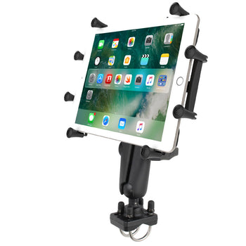 RAM® X-Grip® Mount with Double U-Bolt Base for 9"-10" Tablets