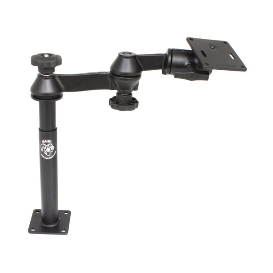 RAM® Tele-Pole™ with 8" & 9" Poles, Swing Arms & 75x75mm VESA Plate