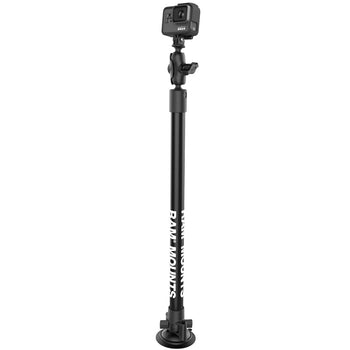 RAM® Twist-Lock™ Suction Mount with 18" Pole & Action Camera Adapter