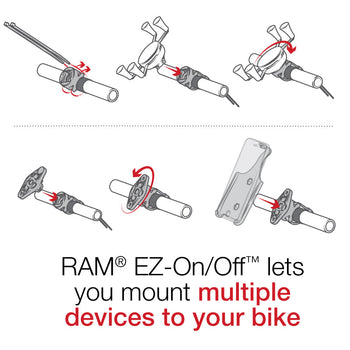 RAM® Aqua Box® Pro 20 for iPhone 5 with RAM® EZ-On/Off™ Bicycle Mount