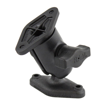 RAM® Composite Single Ball & Swivel Mount with Two Diamond Plates – RAM ...