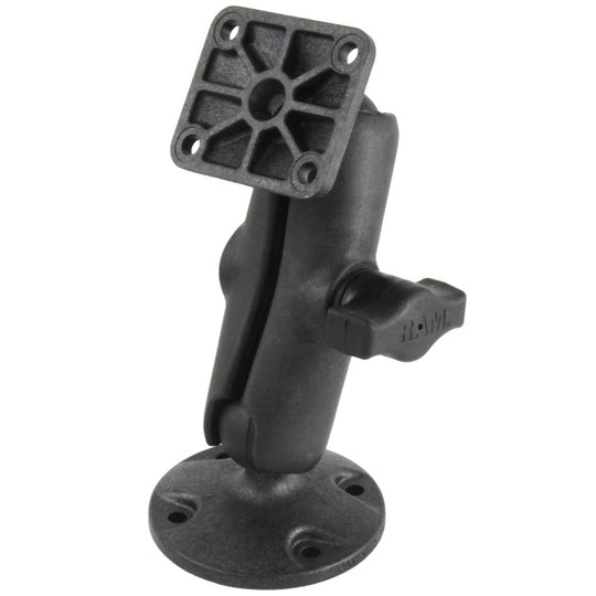 RAM® Composite Drill-Down Double Ball Mount with Rectangle AMPS Plate