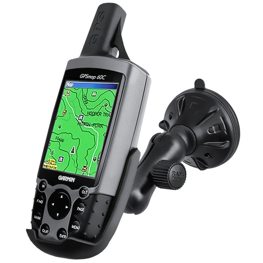 RAM® Twist-Lock™ Low-Profile Suction Mount for Garmin GPS 60 + More