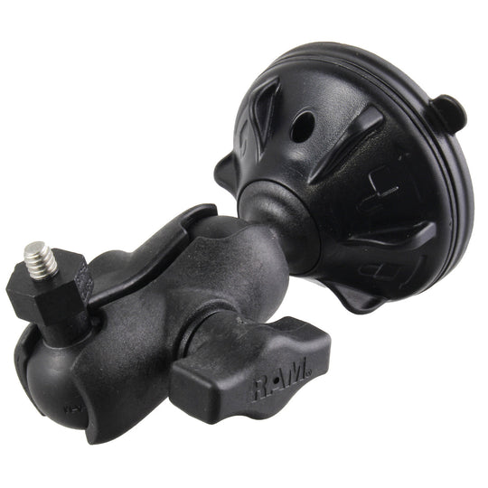 RAM® Twist-Lock™ Low-Profile Suction Mount with 1/4"-20 Camera Adapter