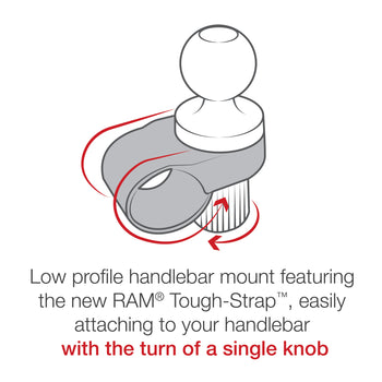 RAM® Quick-Grip™ XL Phone Mount with RAM® Tough-Strap™ Handlebar Base