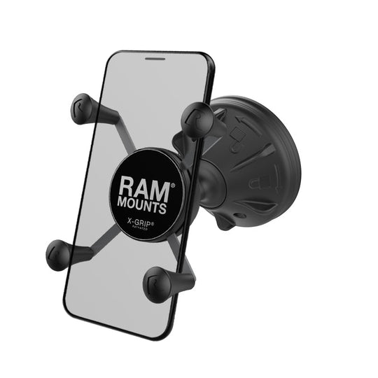 RAM® X-Grip® Phone Mount with RAM® Mighty-Buddy™ Suction Cup