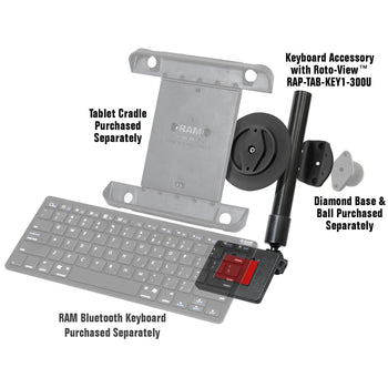 RAM® Keyboard Accessory for Tablets with RAM® Roto-View™