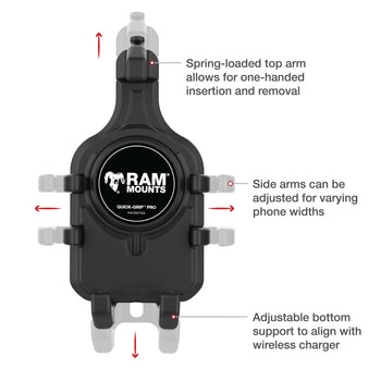 RAM® Quick-Grip™ Pro Phone Mount with Twist-Lock™ Suction Cup - Medium