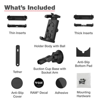 RAM® Quick-Grip™ Pro XL Phone Mount with Twist-Lock™ Suction Cup