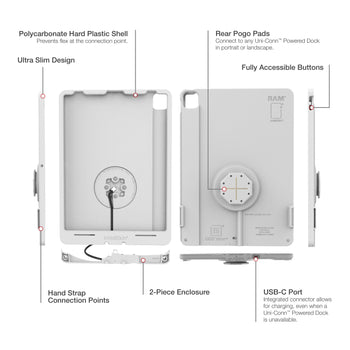 IntelliSkin® Thin-Case™ for iPad Pro 12.9 3-6 Gen (Rear Pogo Pads) Gray