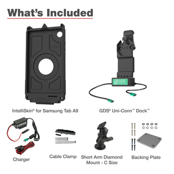 GDS® Uni-Conn™ Klein VALOR PTT Vehicle Bundle for Samsung Tab A9