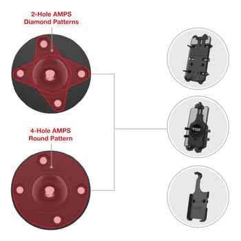 RAM® Rotating Ball Adapter for Phone and Handheld Holders - B Size