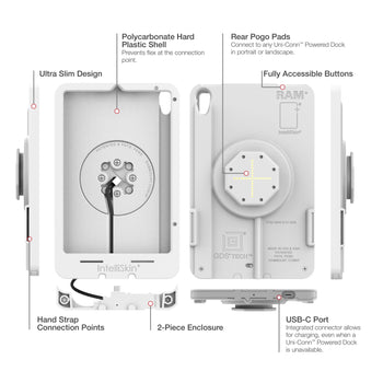 IntelliSkin® Thin-Case™ for iPad mini 6 & A17 Pro (Rear Pogo Pads) Gray