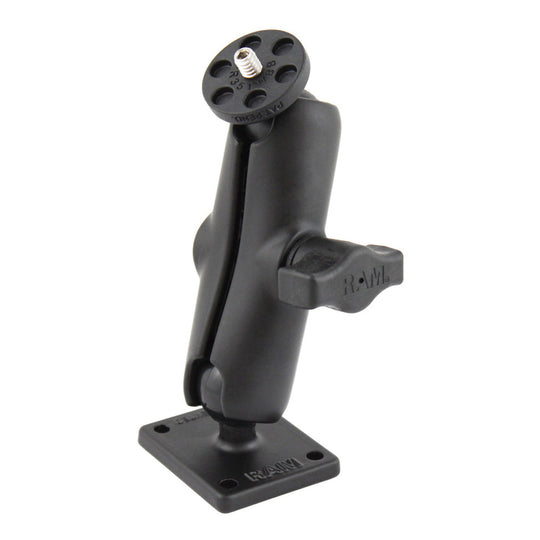 RAM® Double Ball Mount with AMPS Plate and 1/4"-20 Action Camera Adapter