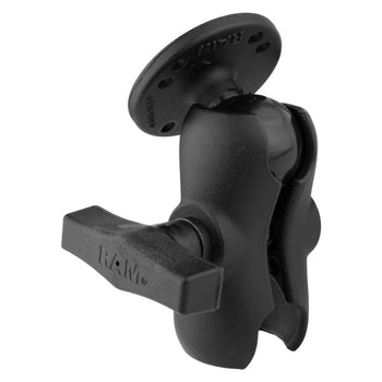 RAM® Double Socket Arm with Round Ball Plate - C Size Short