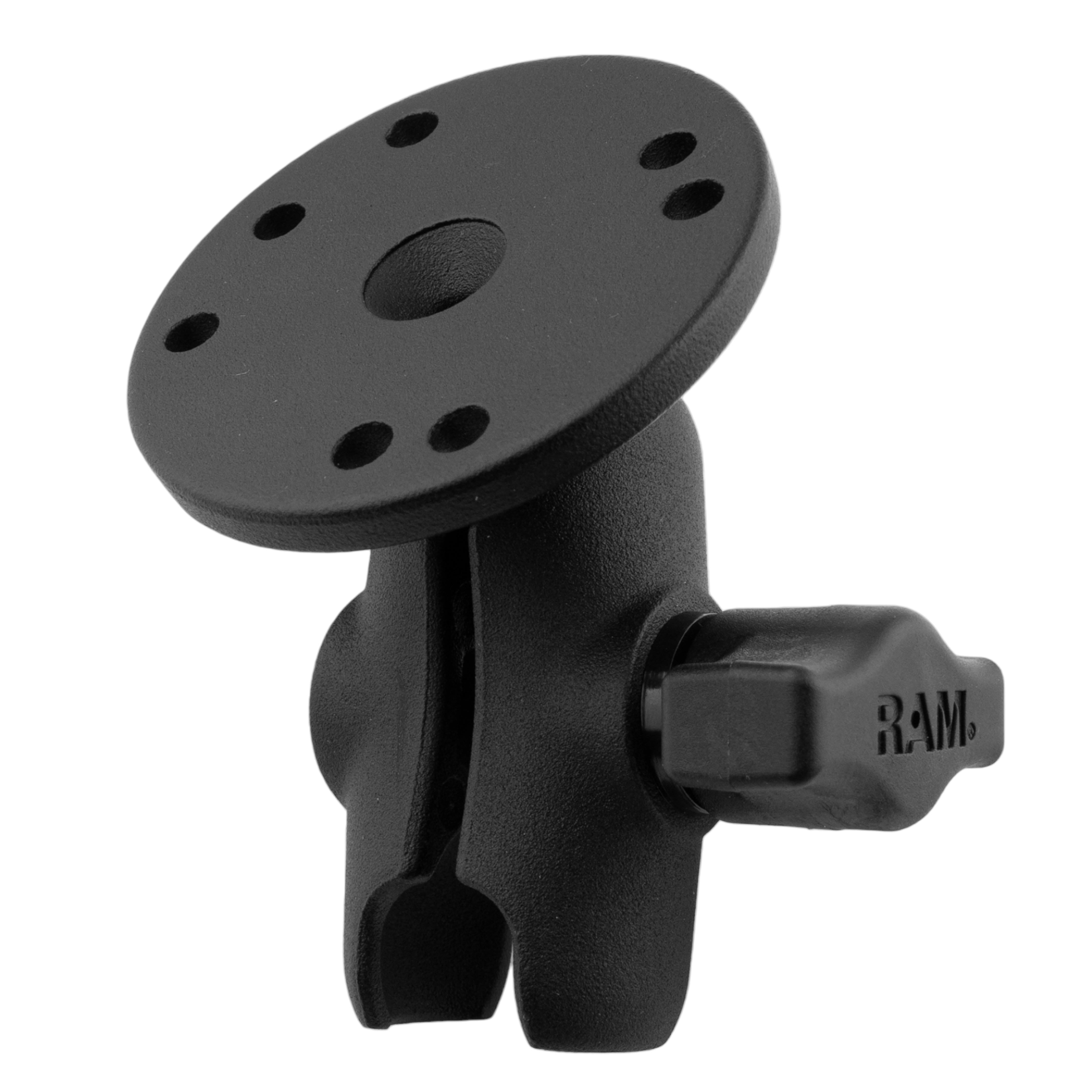 RAM® Double Socket Arm with Round Plate - B Size Short – RAM Mounts UK
