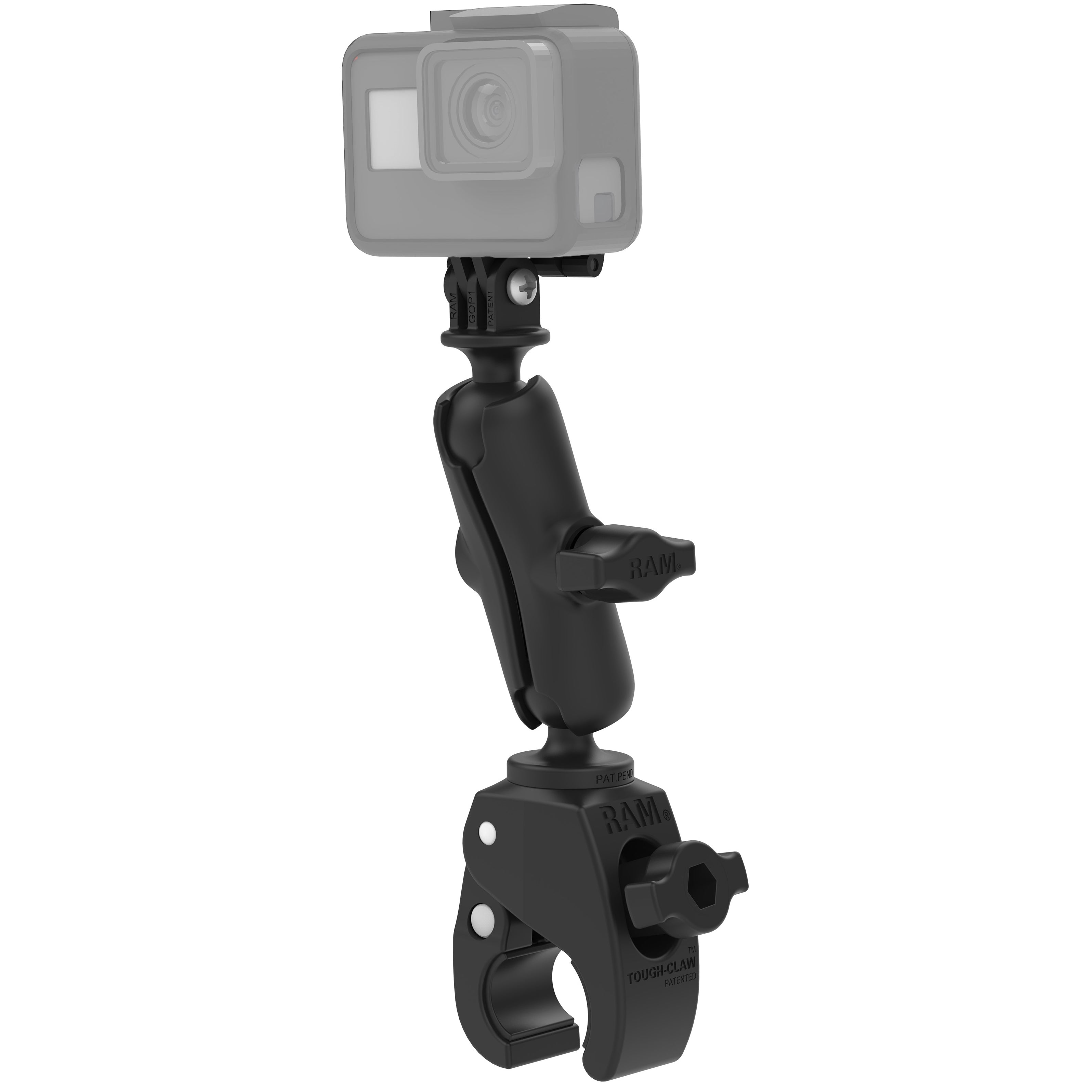 RAM® Tough-Claw™ Double Ball Mount with Universal Action Camera Adapte ...