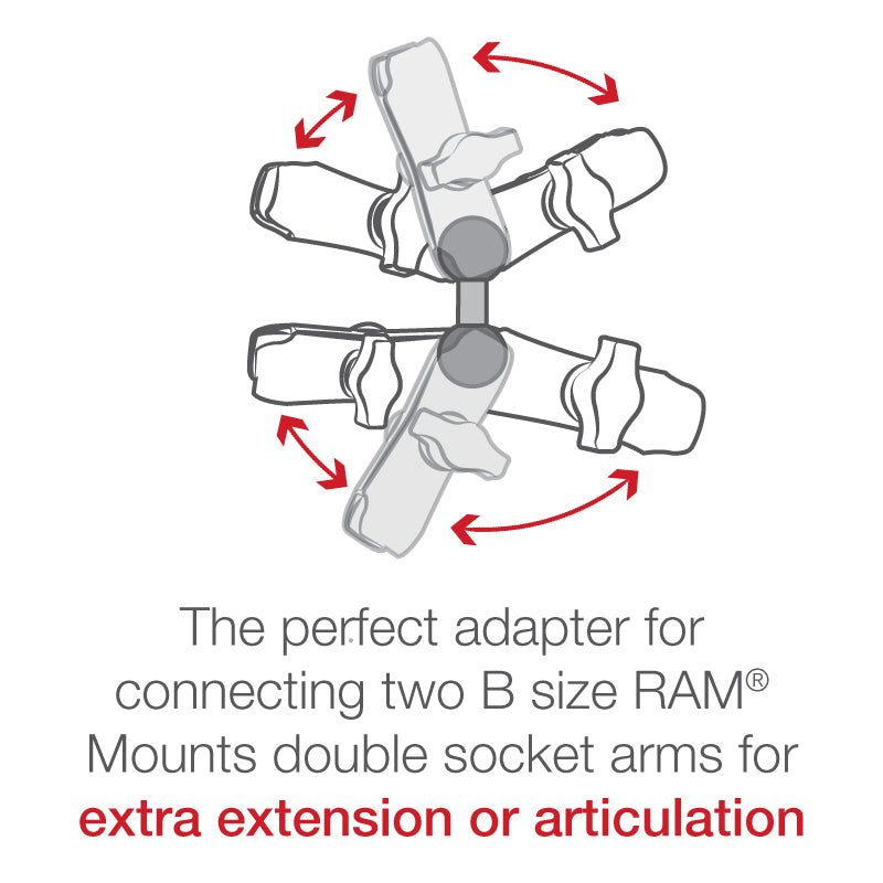RAM® Double Ball Adapter - B Size – RAM Mounts UK