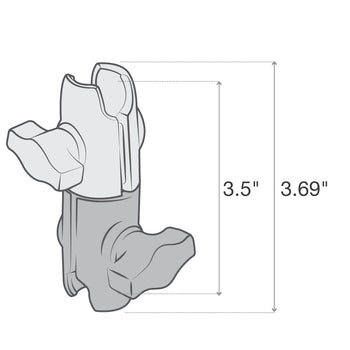 RAM® Composite Double Socket Swivel Arm
