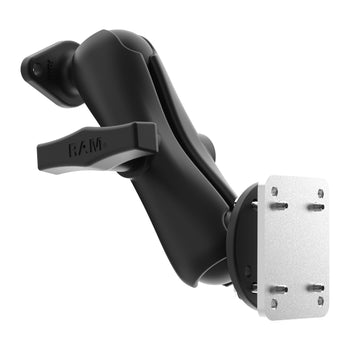 RAM-138-225B2U:RAM-138-225B2U_2:RAM Dashboard Mount with Backing Plate & Diamond Plate - C Size Medium
