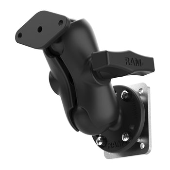 RAM-138-B-225B2U:RAM-138-B-225B2U_1:RAM Dashboard Mount with Backing Plate & Diamond Plate - C Size Short