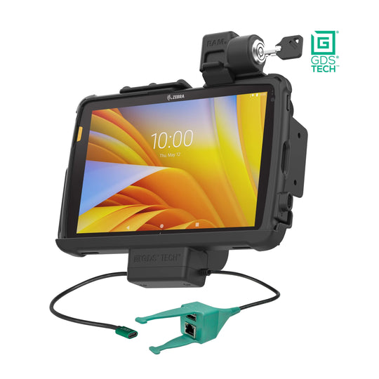Locking GDS® Dock + USB-A & RJ45 for Zebra ET4x 10" with IntelliSkin®