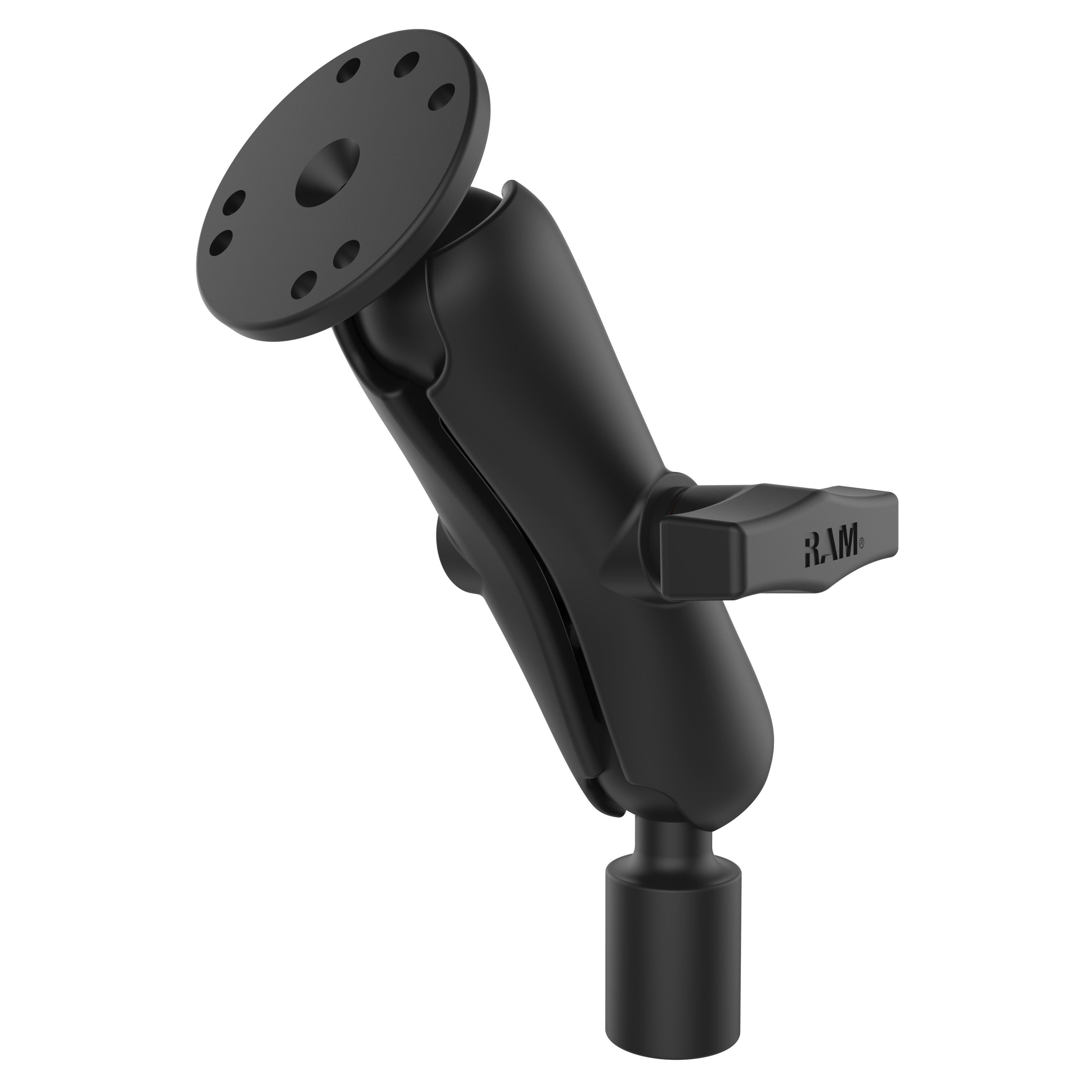 RAM® Universal Double Ball Mount with Round Plate and 1/2