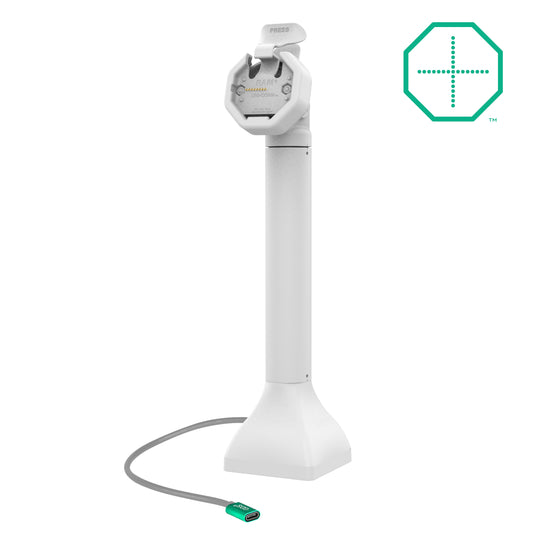 GDS® Uni-Conn™ Powered 14" Pedestal Dock with USB-C - Gray