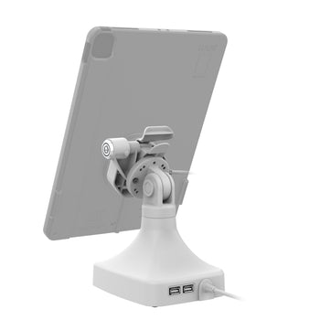 GDS® Uni-Conn™ Powered Locking Tilt & Swivel Dock with USB-C + Data Gray