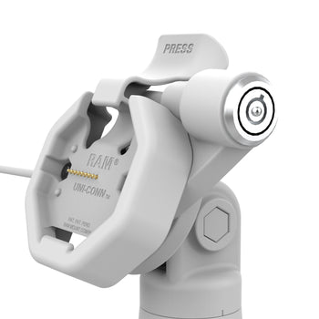 GDS® Uni-Conn™ Powered Locking Tilt & Swivel Dock with USB-C - Gray