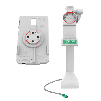 GDS® Uni-Conn™ 14" Locking Pedestal Dock with USB-C - Gray