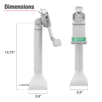 GDS® Uni-Conn™ 14" Locking Pedestal Dock with USB-C - Gray