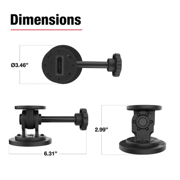 RAM® Single Pivot Magnetic Mount with Knob