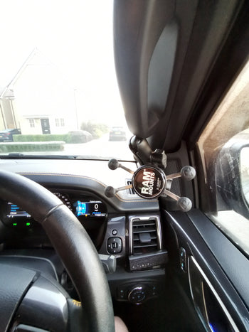 Universal X-Grip phone holder with extended mounting kit for Ford Ranger